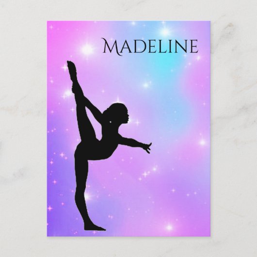 Lila Mädchen Postkarte (Vorderseite)