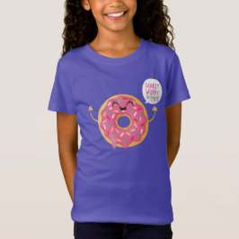 Lila Mädchen-Shirt-ist coole Krapfen-Sorge T-Shirt