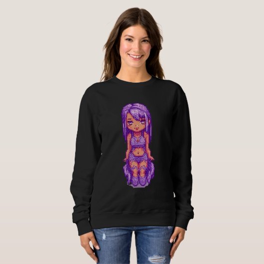 Lila Mädchen Sweatshirt (Vorne ganz)