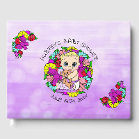 Lila Mädchendusche Kaukasische Baby Whimsical