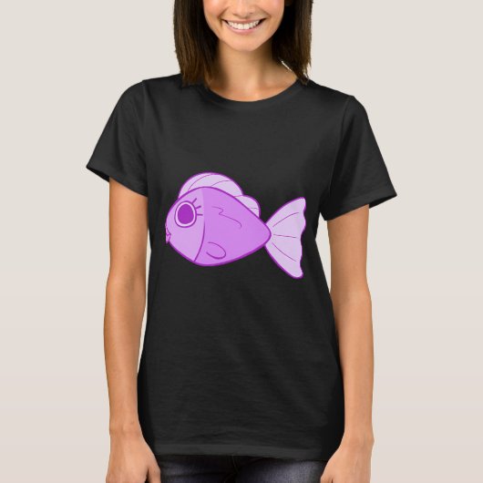Lila Mädchenfisch T-Shirt (Vorderseite)