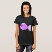 Lila Mädchenfisch T-Shirt (Vorne ganz)