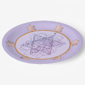 Lila Magan David Star Paper Teller (Schrägansicht)