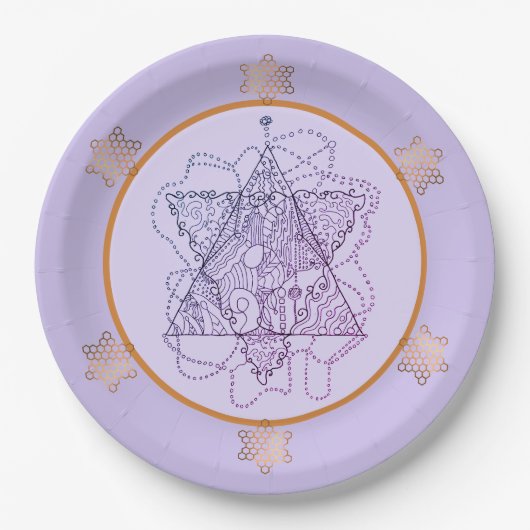 Lila Magan David Star Paper Teller (Vorderseite)