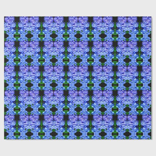 lila Magenta blühende Hydrangea Geschenkpapier (Flach)