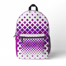 Lila Magenta Diamonds Design Back Pack
