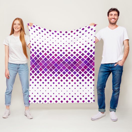 Lila Magenta Diamonds Design Fleecedecke (Beispiel)