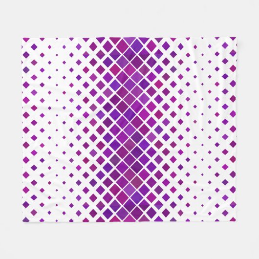 Lila Magenta Diamonds Design Fleecedecke (Vorderseite (Horizontal))
