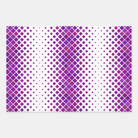 Lila Magenta Diamonds Design Geschenkpapier Set (Vorderseite 3)
