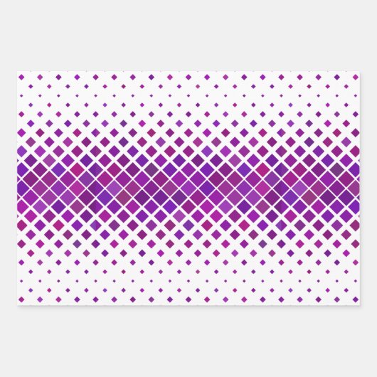 Lila Magenta Diamonds Design Geschenkpapier Set (Vorderseite)