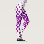 Lila Magenta Diamonds Design Leggings (Rechts)
