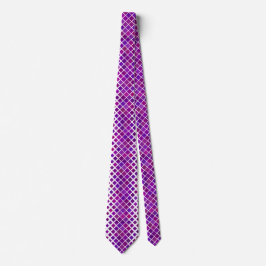 Lila Magenta Diamonds Design Necktie Krawatte