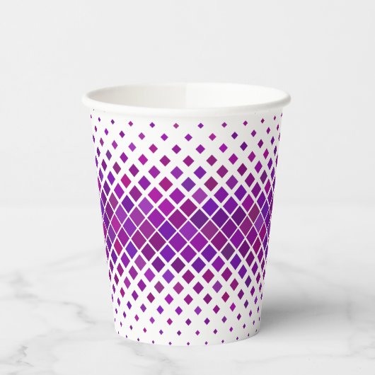 Lila Magenta Diamonds Design Pappbecher (Links)