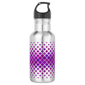 Lila Magenta Diamonds Design Wasserflasche (Vorderseite)