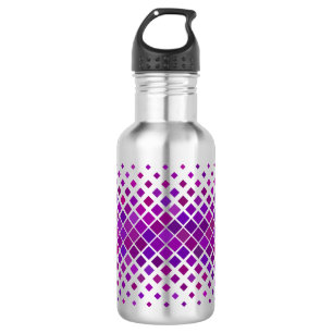 Lila Magenta Diamonds Design Wasserflasche