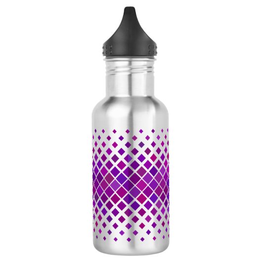 Lila Magenta Diamonds Design Wasserflasche (Links)