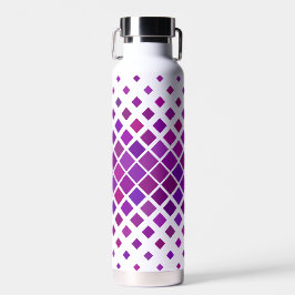 Lila Magenta Diamonds Design Wasserflasche Trinkflasche