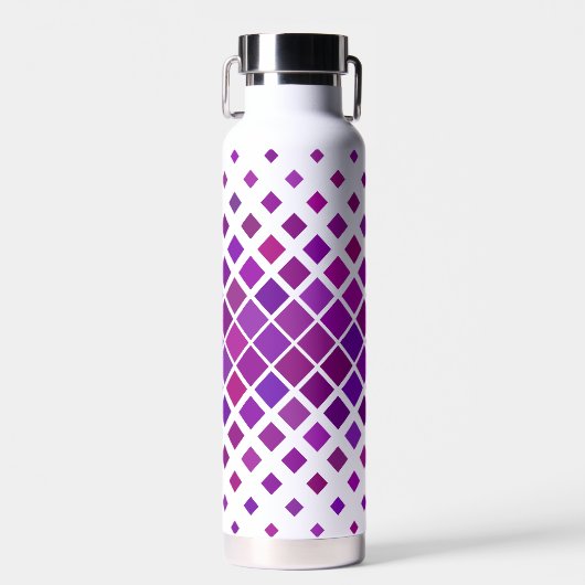 Lila Magenta Diamonds Design Wasserflasche Trinkflasche (Vorne)