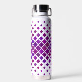 Lila Magenta Diamonds Design Wasserflasche Trinkflasche (Rückseite)