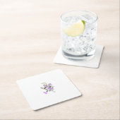 Lila-Magenta, Reddish Orange, TealiPaper Untersetz Rechteckiger Pappuntersetzer (Vor Ort)