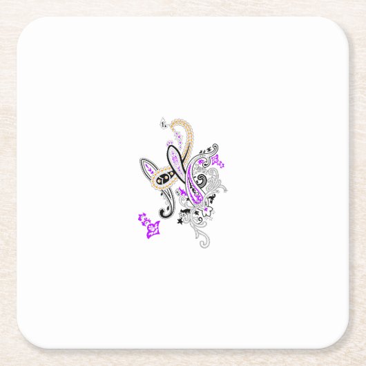 Lila-Magenta, Reddish Orange, TealiPaper Untersetz Rechteckiger Pappuntersetzer (Vorderseite)