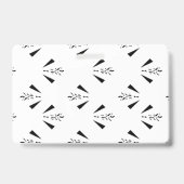 Lila-Magenta, rötlich-orange, Tealisch-blaue Mädch Ausweis (Back)