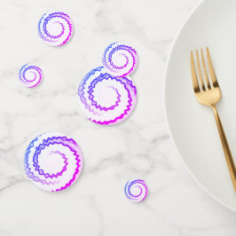Lila Magenta weißes Swirl gefärbte Krawatte Funky  Konfetti