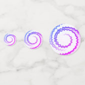 Lila Magenta weißes Swirl gefärbte Krawatte Funky  Konfetti (Vorderseiten)