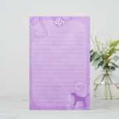 Lila Magic Black & Tan Conhund Stationierung Briefpapier (Stehend Vorderseite)