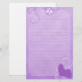 Lila Magic Lhasa Apso Stationery Briefpapier (Vorne/Hinten)