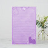 Lila Magic Lhasa Apso Stationery Briefpapier (Stehend Vorderseite)
