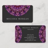 Lila Magic Mandala Business Card Visitenkarte (Vorne/Hinten)