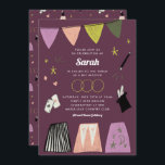 Lila Magic Show Bar Bat Mitzvah Einladung<br><div class="desc">Freuen Sie sich auf ein aufschlussreiches Thema der Magic Show. Dieses spielerische Design bietet handgezeichnet Illustrationen voller Spaß und faszinierender Magie! Passen Sie Ihre eigenen Party-Details an und runden Sie das Party mit der kompletten Magic Show Party Liefersuite ab.</div>