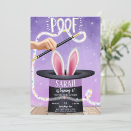 Lila Magic Show Geburtstag Einladung