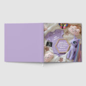 Lila Magical Unicorn Baby Foto buchen Gästebuch (Voll)