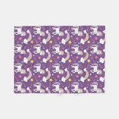 Lila magische Regenbogenunicorn-Fleece-Decke Fleecedecke (Vorderseite (Horizontal))