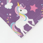 Lila magische Regenbogenunicorn-Fleece-Decke Fleecedecke (Ecke)