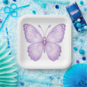Lila-magischer-Schmetterling-Design-Papierteller Pappteller (Party)