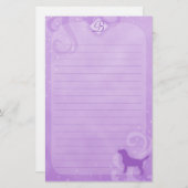 Lila magisches Beagle-Briefpapier Briefpapier (Vorne/Hinten)