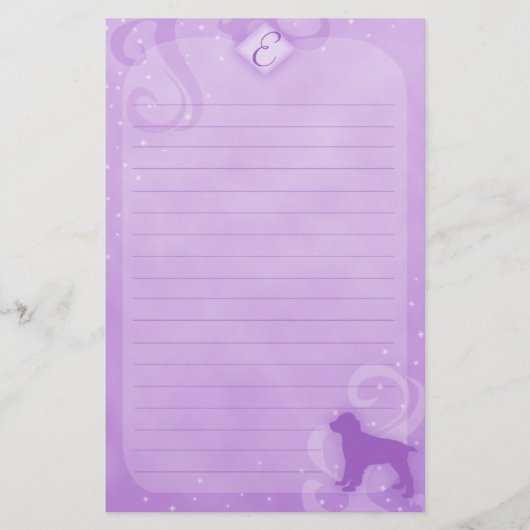 Lila magisches englischer briefpapier (Vorderseite)