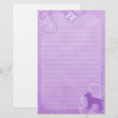 Lila magisches englischer briefpapier (Vorne/Hinten)