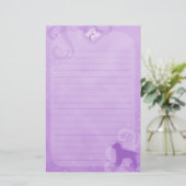 Lila magisches englischer briefpapier (Stehend Vorderseite)