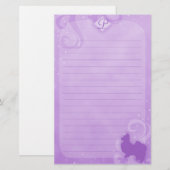 Lila magisches Papillon Briefpapier (Vorne/Hinten)