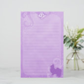 Lila magisches Papillon Briefpapier (Stehend Vorderseite)