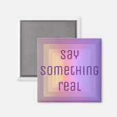 Lila Magnet (Vorderseite/Rückseite)