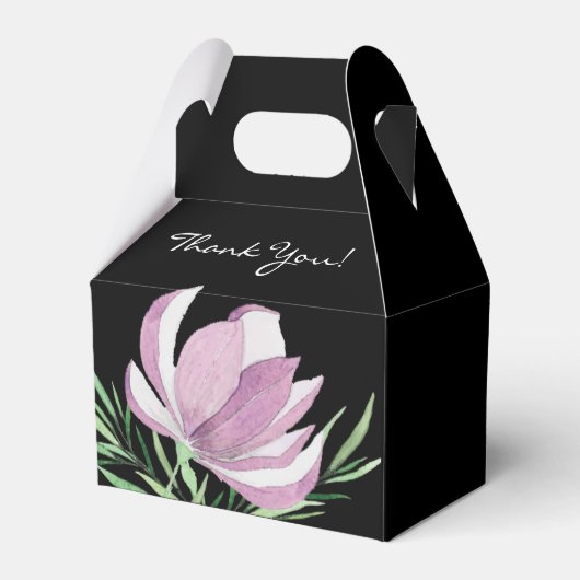 Lila Magnolia Floral Geschenkschachtel (Vorderseite)