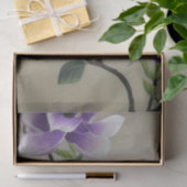 Lila Magnolien-Blume der Zen-Stickerei Seidenpapier (Geschenk)