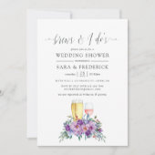 Lila Magnolien und Rose brechen, bevor ich es tue Einladung (Vorderseite)