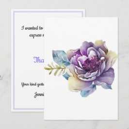 Lila Magnolien von Ihrem Schreibtisch aus als pers Dankeskarte