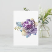 Lila Magnolien von Ihrem Schreibtisch aus als pers Dankeskarte (Stehend Vorderseite)